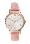 Fossil Women Leather Analog Silver Dial Watch-Es4794, Band Color-Beige