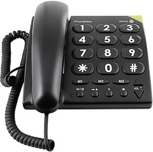 Doro PhoneEasy 311c - Telefon mit Schnur - Schwarz