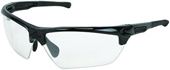 MCR Safety DM1330PF Clear Max6 Dominator DM3 Safety Glasses with Black Frame
