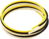 Cloth Covered Waxed Vintage Style Pushback Guitar Wire 3.94 Feet Pushback Wire for Electric Guitar Upgrades & Repair Kits, 22 AWG, Mixed Color(White Black Yellow)