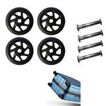 MyViradi Replacement and Repair Rubber Travel Trolley Suitcases Wheels for Luggage Parts (4 Pcs) (5 CM WHEEL)