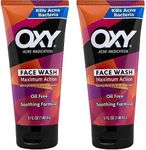 Oxy Acne Medication Face Wash - Maximum Action with Maximum Strength 10% Benzoyl Peroxide (5 Fl Oz) (Pack of 2)