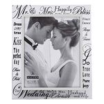 Malden Mirrored Glass Wedding Picture Frame, Mr. and Mrs., 8 by 10-Inch