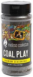 Melissa Cookston's Coal Play BBQ Rub, Award Winning Barbecue Rubs, 11.91 Oz