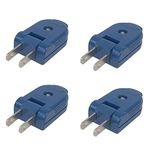 4Pcs American 2 Pin AC Electric Male Power Plug,Socket Outlet Adapter Wire Rewireable Extension Cord Connector with US Plug,10A/ 250V Adjustable Male Plug