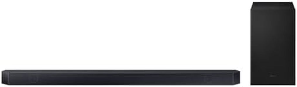 Samsung 3.1.2 Channel Configuration: A sophisticated setup featuring three front channels, one subwoofer, and two up-firing channels to deliver dynamic and immersive sound.