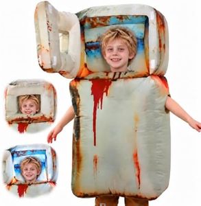 Skirfy Kids Halloween Inflatable Refrigerator Costume with LED Lights