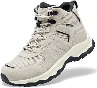 Women's Waterproof Hiking Boots Lightweight Non-Slip Outdoor 10, Grey