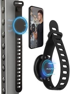 Magnetic Phone Mount for Stroller, Gym & Water Bottle - MagSafe Compatible Holder with Silicone Strap for Treadmill, Golf Cart, Peloton - Fits iPhone & All Phones