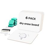 Joswisch Dry Erase Board, 6 Pack Double-Sided White Boards, Small White Boards Set for Classroom Student, 9"x12" Portable Mini Whiteboards for Teacher Supplies, Classroom Must Have, Back to School