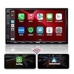 ATOTO F7 WE 7inch Double DIN Car Stereo, Wireless CarPlay & Wireless Android Auto, Touchscreen Car Radio with Bluetooth, Mirror Link, HD LRV, Quick Charge, FM/AM, GPS Navi, Voice Control, F7G2A7WE