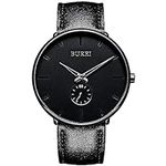BUREI Men's Quartz Watch Black Mini