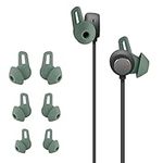 kwmobile 6x Replacement Ear Tips Compatible with Huawei FreeLace Pro - Silicone Tips for Earphones - Green