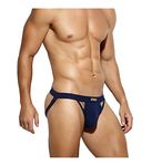 Casey Kevin Men's Jockstrap Sexy Underwear Athletic Supporter for Male Cotton Jock Strap,AK2175 Royal Blue, L