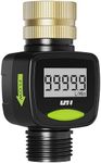 Unistyle Water Flow Meter for RV, 360° Hose Water Meter with Brass Inlet Metal, ±5% Measure Accuracy, Measure Gallon/Liter Consumption and Flow Rate for RV Water Tank Filling