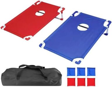 Portable Cornhole Set - Corn Hole Toss Yard Games - 22.8 x 20 Inch Board, Includes 6 Bean Bags, Portable Toy for Patio Garden Camping Adults Travel Park Lawn