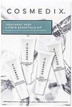 COSMEDIX Starter Kit | Four-Piece Travel Size Kit | Features Bestselling Skin Solutions | Includes Gentle Face Cleanser, Skin Treatment Serum, Exfoliator & Moisturizer, All Skin Types, Cruelty Free