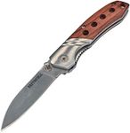 Faithfull FAIWPKSINGLE Single Blade Knife - 63mm Stainless Steel Blade Hardwood Handle