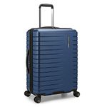 Traveler's Choice Archer Polycarbonate Hardside Spinner Luggage Set, Baggage Travelling Trolley, Blue, Checked 25-Inch