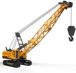 SHIPEASE Friction Powered Tower Lifting Excavator Truck Safe and Non-Toxic Construction Toys Vehicle Die Cast Model Long Crane Toy for Kids Boys Crawler Crane Model Car (Multicolor)