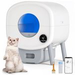 The Fellie Self Cleaning Cat Litter Tray, Extra Large Litter Box for Multi-Cats, App Control&Easy Clean, Automatic Smart Robot with Odor Control,4 Safety Sensors, with 1 Roll Garbage Bags