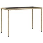 vidaXL Poly Rattan Garden Table - R