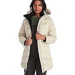 Marmot Women Wm's Montreal Coat, Warm, Insulated Hooded Winter Coat, Windproof Down Parka, Lightweight Packable Outdoor Jacket, Sandbar, S