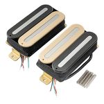 Artec HXTN Super Power Dual Hot Rail Ceramic Humbucker Electric Guitar Neck Bridge Pickup Set, Zebra