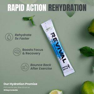 Revival Electrolyte Powder 6-Pack – Mojito Flavour Hydration Drink