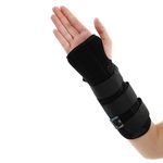 HKJD Forearm Wrist Brace Super Fixed Medically Approved Breathable Support Joint Pain with Adjustable Strap Breathable to Relieve Wrist Pain for Men and Women(S, right hand)