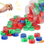 Neliblu Pencil Sharpeners - Plastic Pencil Sharpener for Kids with Metal Blades - Portable and Colored Manual Pencil Sharpener - Back to School Essential - Bulk Pack of 120