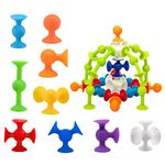 33 PCS Pop Suction Cup Darts, Sensory Toys for Children with Autism Travel Toys, Bathtub Toys Family Interactive Toys, Stress Relief Silicone Sucker Darts Game Sets, Indoor Outdoor Competitive Games