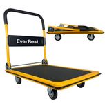 EverBest® Portable Platform Trolley for Lifting Heavy Weight, (Metal 150kg Yellow)