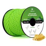 Abma Cord Tent Guy Ropes 5mm 50M Guy Line 10 Pcs Guy Rope Tensioners Heavy Duty Guide Rope for Camping, Gazebos, Awning, Tarp - Reflective Neon Green