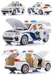 VARIYA ENTERPRISE® 1:32 BMW X5 POLICE Toy Car Metal Pull Back Diecast Car with Openable Door and Sound Light, Gifts Toys for Kids【 MULTICOLOR 】