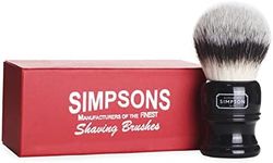 Alexander Simpsons Trafalgar 3 Black Shaving Brush - T3 Synthetic High Density Fibre Handle - Simpson Shaving Brushes - Wet Shave Deluxe Thick & Luxurious Lather Dense Extra Soft Bristles