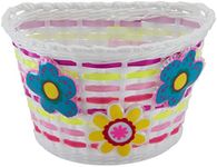 Schwinn Bike Basket for Kids with Light-Up Flowers, Front Handlebar, Bicycle Accessories for Boys and Girls, Fits Most Bikes