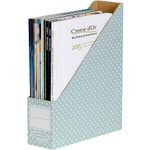 10 BANKERS BOX Magazine File Holder - Cardboard Magazine File for Magazines, Books & Paperwork - FSC Certified - W15.9 x H31 x D32cm - Pack of 10 - Green/White