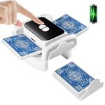 XISZMOG Rechargeable Automatic Card Shuffler for 1-2 Decks, Low Noise & Portable Card shuffler Machine for Poker, Blackjack, UNO, Perfect for Family Game Night, Adults, Mother's Day, Father's Day