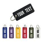 Custom Embroidery Keychain, Personalized Name Number Key Tag, Embroidery Your Any Text Keyring Accessories for Luggage, Car, Motorcycles, Backpacks and Gift