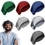 6 Pieces Spandex Dreadlock Cap Dreadlock Tube Unisex Spandex Dreadlocks Bands Elastic Long Hair Dreads Head Wraps Dreads Cap Locks Headbands for Dreads Men Women Accessories, 6 Colors (Deep Color)