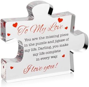 I Love You Gifts for Her, Him - To My Love Acrylic Block Puzzle Paperweights 4.1 x 3.5 inch - I Love You Gifts for Men, Women - Birthday, Anniversary, Valentine's Gift for Husband, Wife, Boyfriend