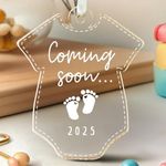 Pregnancy Announcement Gifts for Family, Husband, Grandparents, Family, Aunt - Expecting Baby Ornament 2025 - Gifts for Expecting Parents, Expecting Parents to Be Unique Gifts - Acrylic Ornament