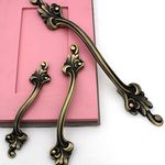 ABVIN Flower Vintage Bar Handles, Modern Gold Cabinet Hardware, Furniture Pulls for Doors, Cabinets, Cupboards & Drawers (14.9 inch)