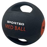 Sporteq Pro Medicine Ball - Strength Training Equipment for Core, Cardio Training - Workout Equipment with Double Handle Weighted Grip - 7 KG