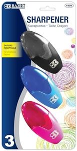 BAZIC Xtreme Oval Sharpener w/Receptacle (3/Pack)