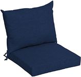 Arden Selections Outdoor Dining Chair Cushion, 21 x 21, Rain-Proof, Fade Resistant 21 x 21, Sapphire Blue Leala