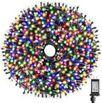 XTF2015 262FT 800 LED Christmas String Lights, Christmas Lights Plug 8 Modes Memory Function with Timer, UL Certified Outdoor Indoor Fairy Light Christmas Tree, Patio, Party (Multicolor)