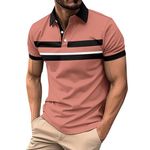 NNGOTD Men's Summer Polo Shirts Quick Dry Tennis Shirts Casual Polo Shirts with 3 Buttons Gym T Shirts Men Muscle Fit Black Shirts Men Fitted Long Sleeved Thermal top Men Tops (RD2, S)