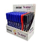 WIN Te Amo Ball Pens | 60 Pens (45 Blue Ink,10 Black Ink & 5 Red Ink) | The Magic of Gel in a Ball Pen | Stylish Body with Angel & Hearts | Pens for Writing | 0.7 mm Tip | Perfect for Students & Exams